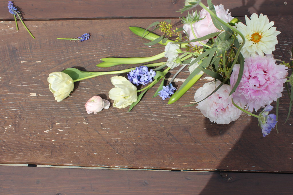 Peonies and tulips