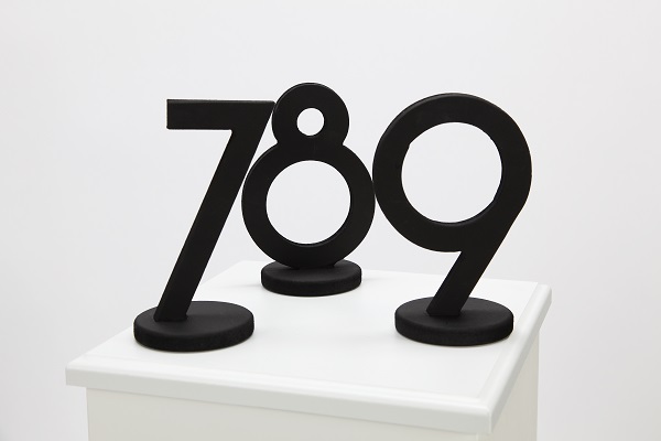 Black Art Deco Table Number