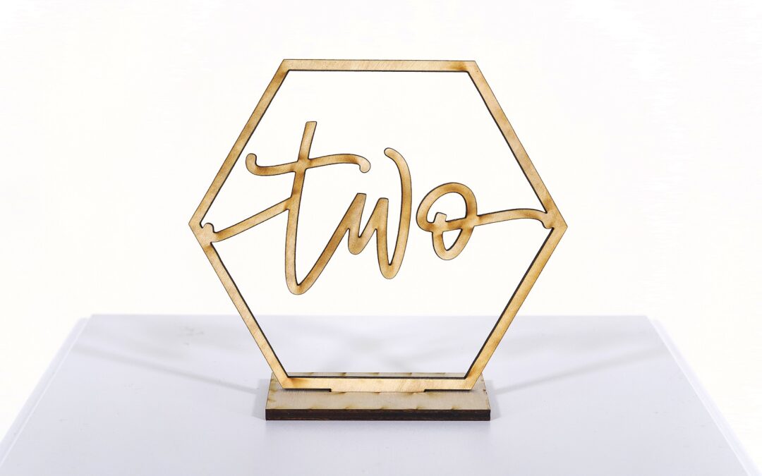 Wood Laser Cut Table Number