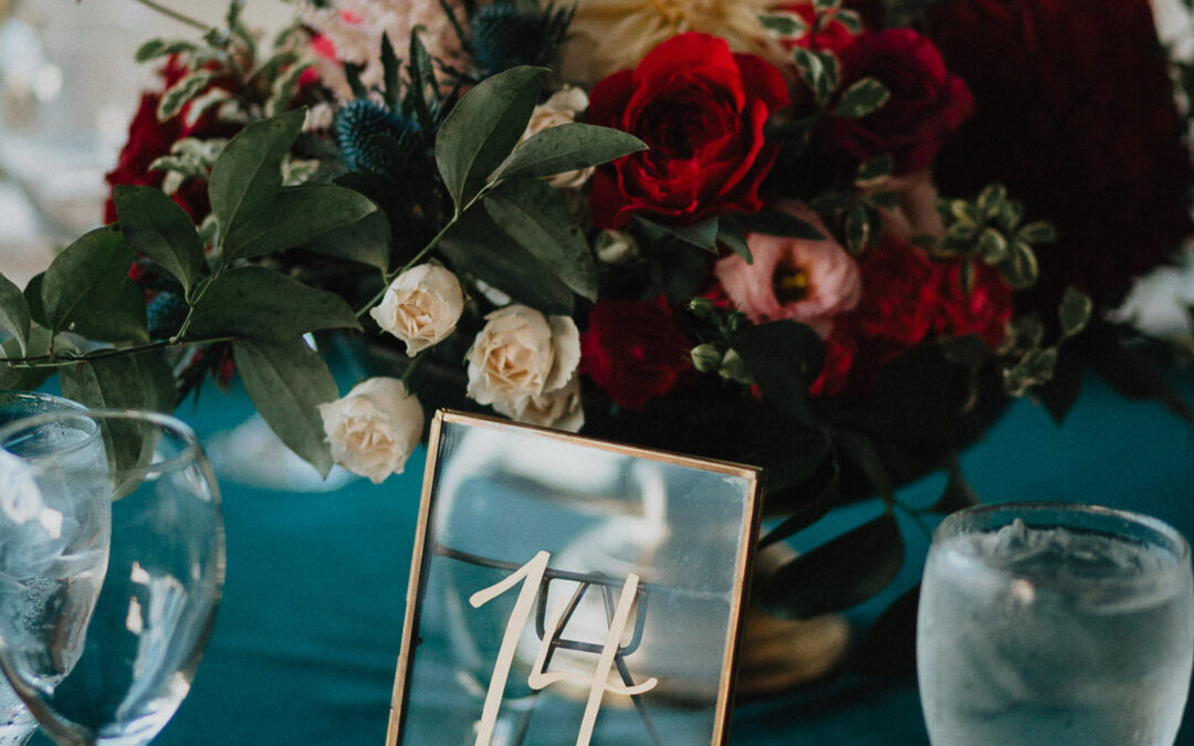 Pressed Glass Table Number